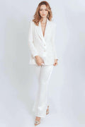 Call Me Coco Diamond Aquamarine Tweed Blazer Akalia