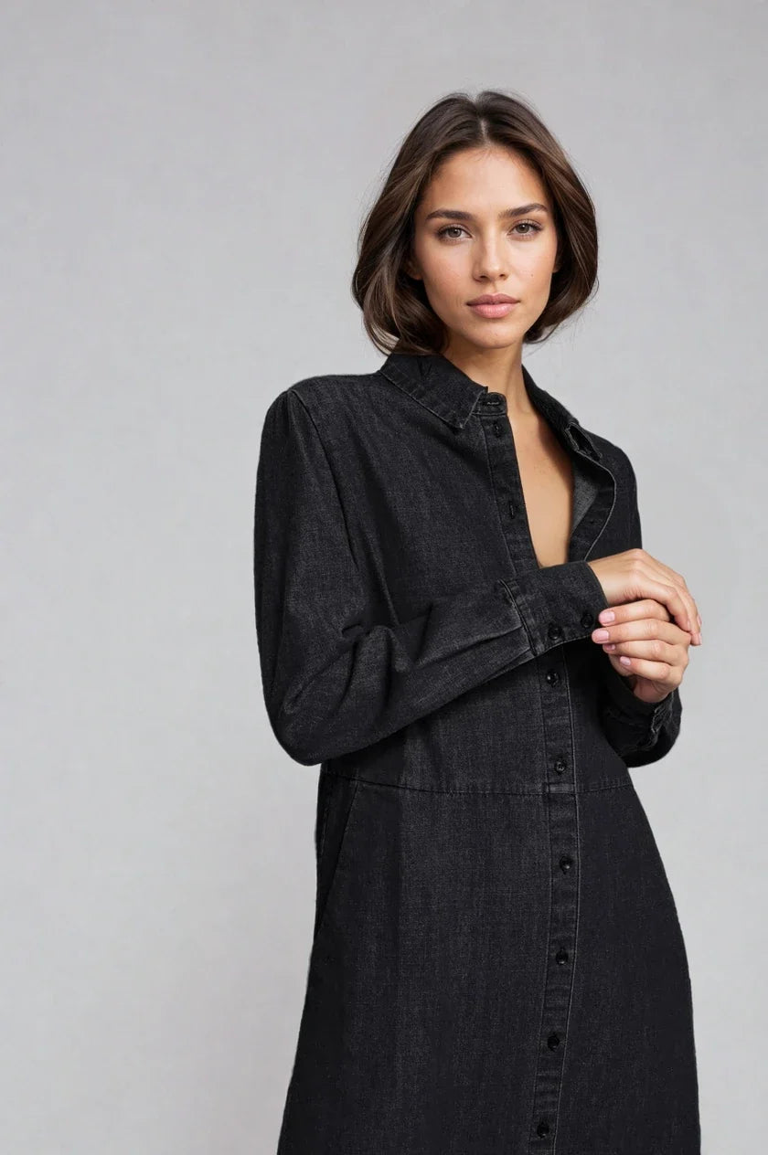 The Sunday Stroll Denim Shirt Dress Fitkitty Culture Athleisure Wear, Yoga Wear & Women's Clothing