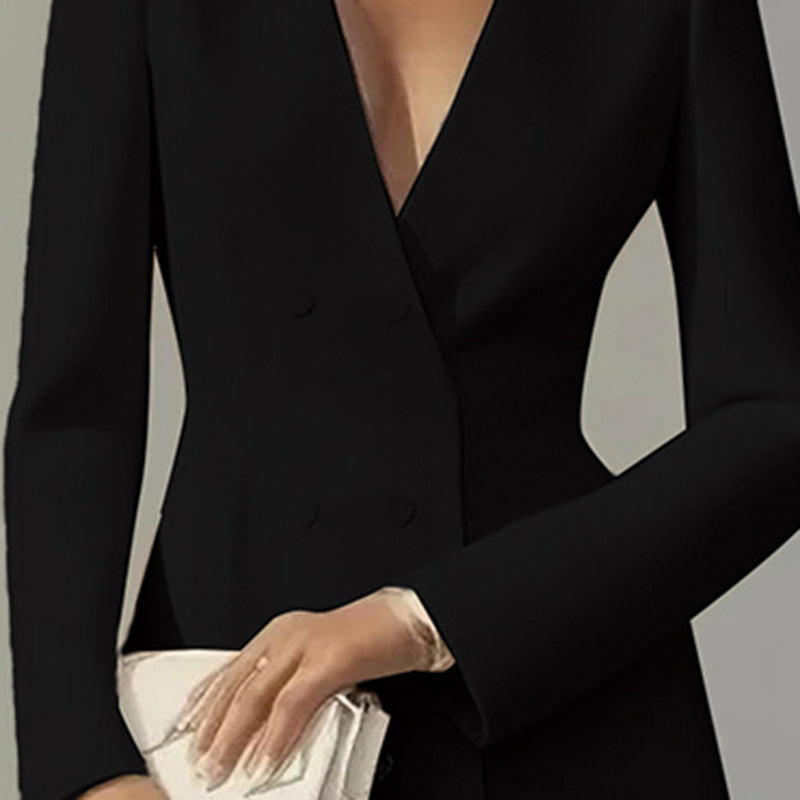 Women’s Deep V-Neck A-Line Dress FitiqueFit