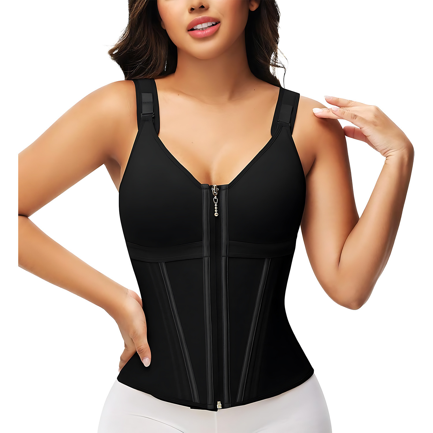 Mesh Waist Slimming Three-Breasted Shapewear Corset Wear for Art Thou