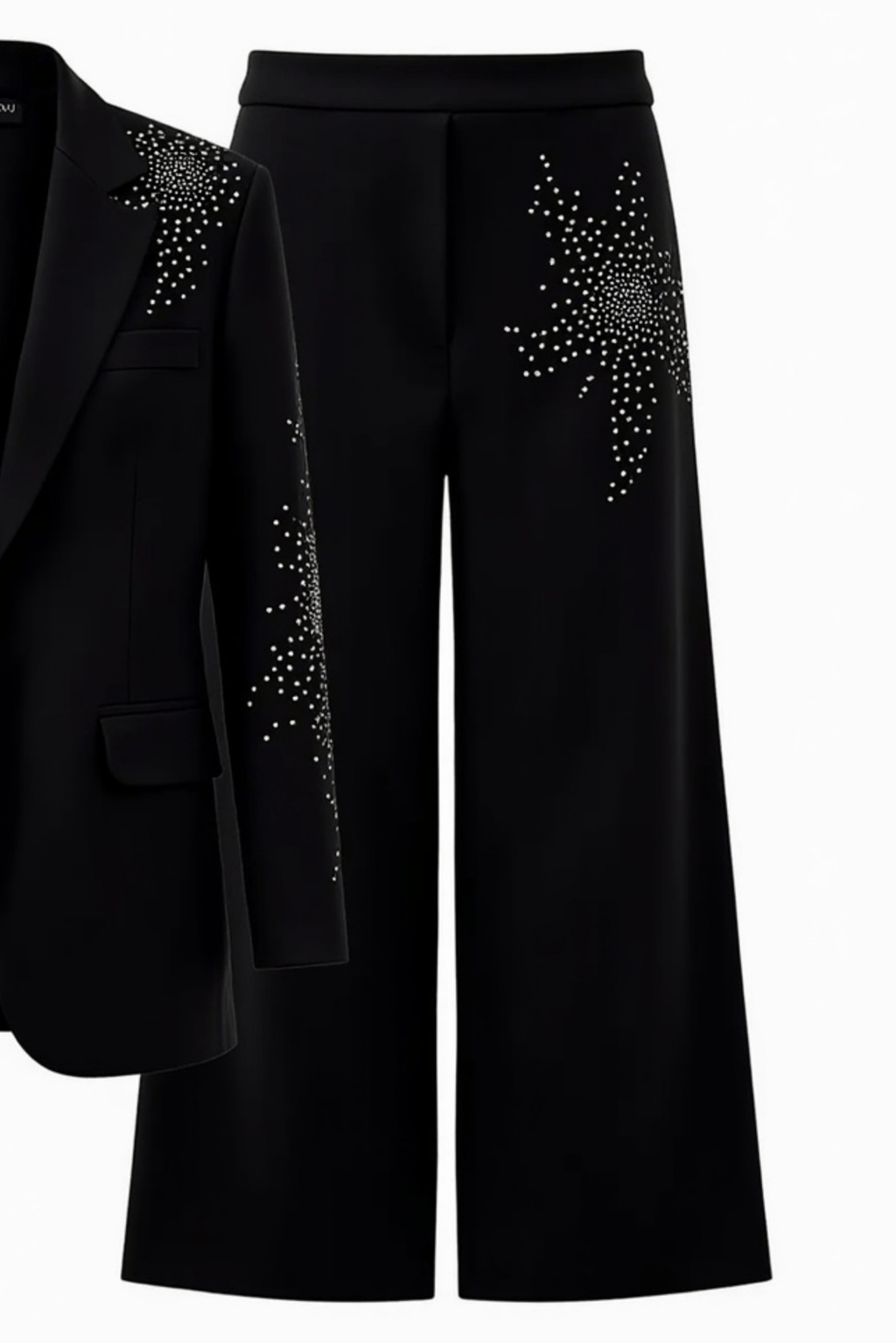 Cicy Rhinestone Pant (Black) Akalia