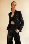 Cicy Shinning Starry Diamonds Blazer (Black) Akalia