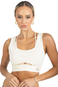 Cleo Color Block Activewear Sportsbra in Beige Akalia