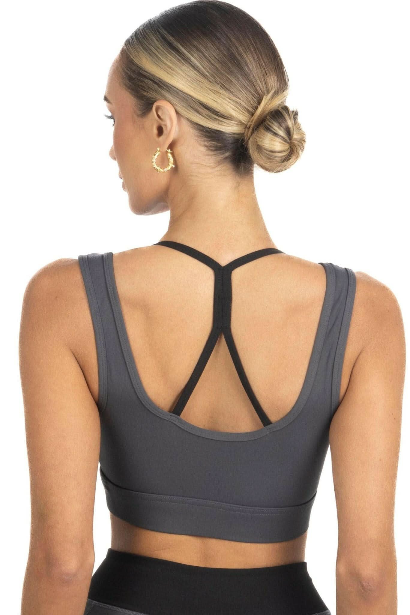 Cleo Color Block Activewear Sportsbra in Black Akalia