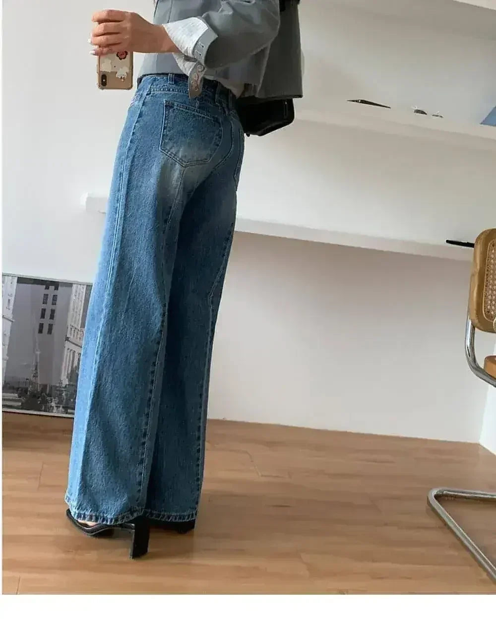 Retro High Waist Slimming Jeans Women Femstylo
