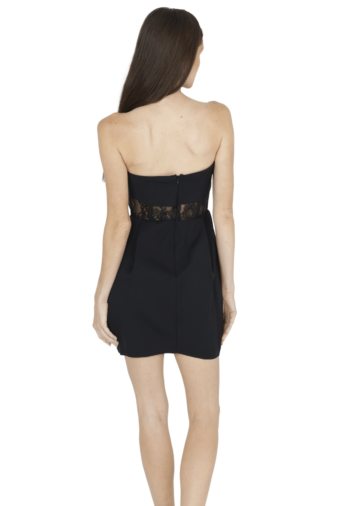 Daisy Strapless Lace Corset Dress (Black) Akalia