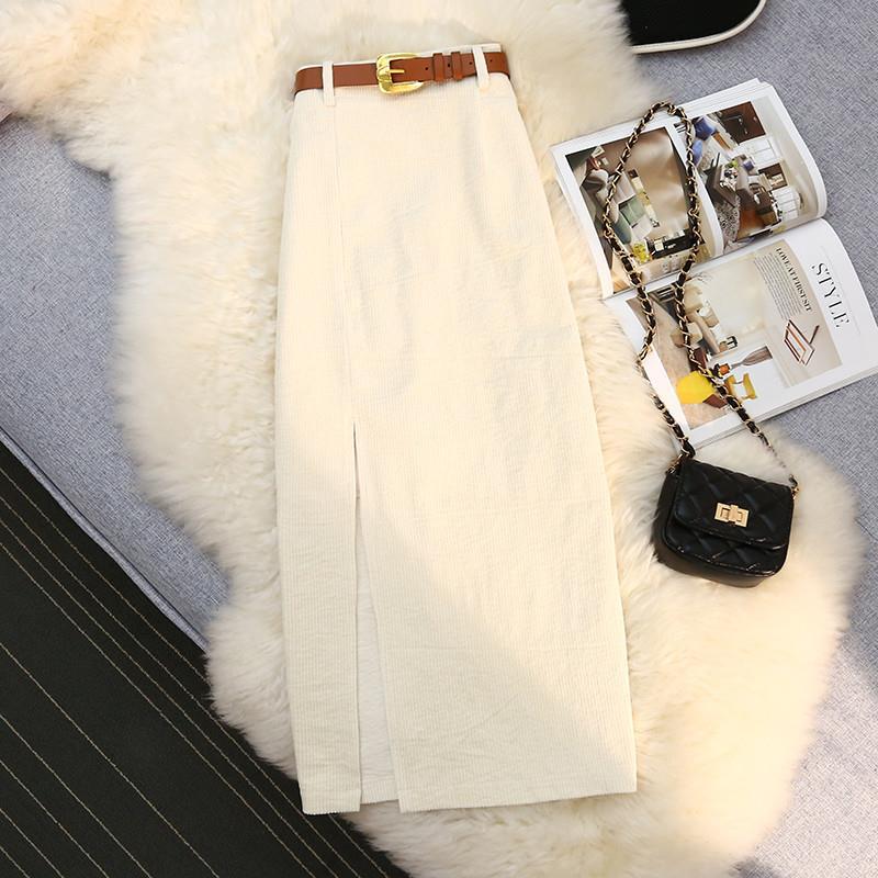 High Waist A-Line Corduroy Skirt for Women Wear for Art Thou