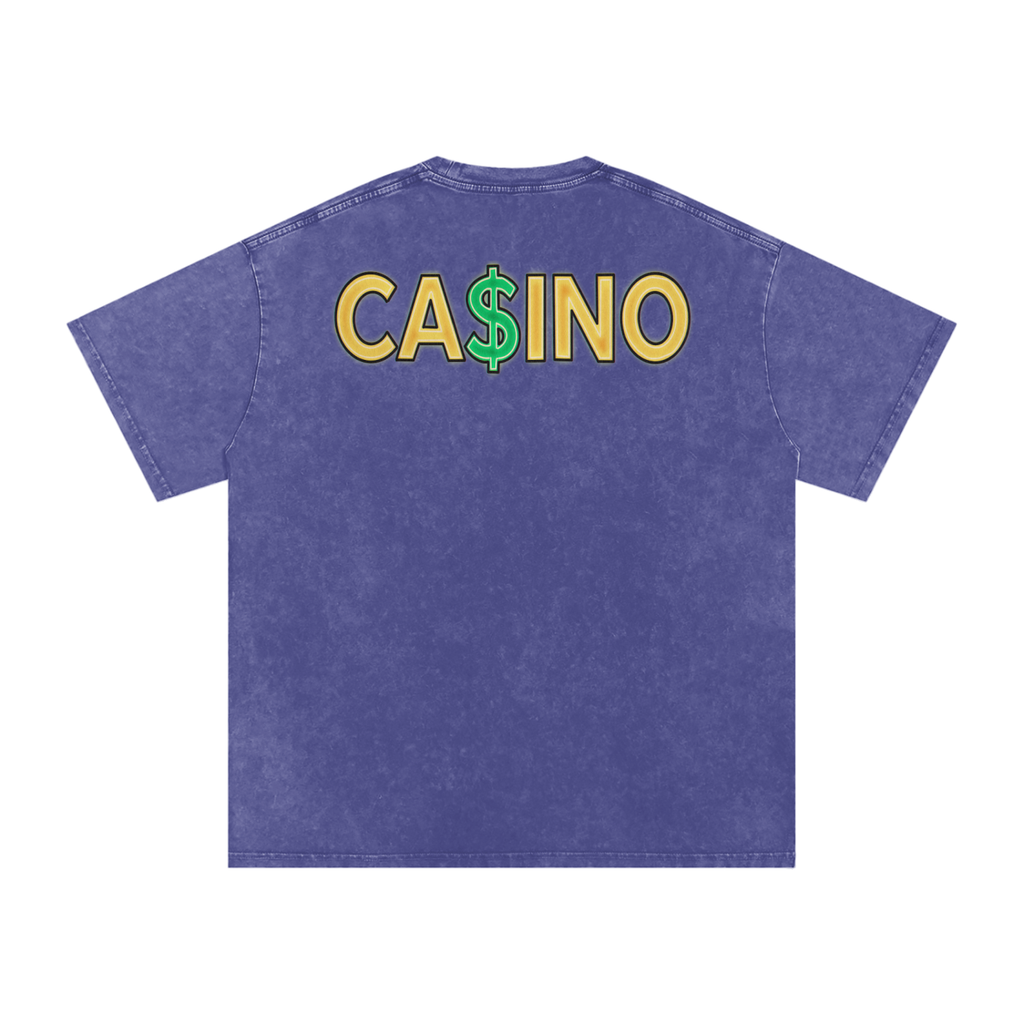 Casino - Snow Washed Oversized Cotton T-Shirt Fine Art Of MK