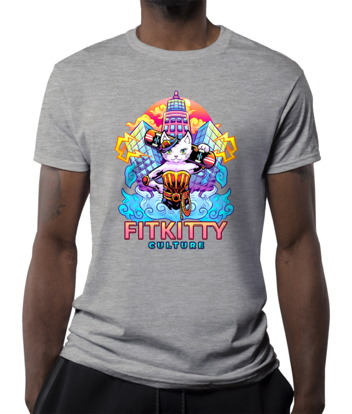 Fitkitty Baddie Kitty T-Shirt Fitkitty Culture Athleisure Wear, Yoga Wear & Women's Clothing