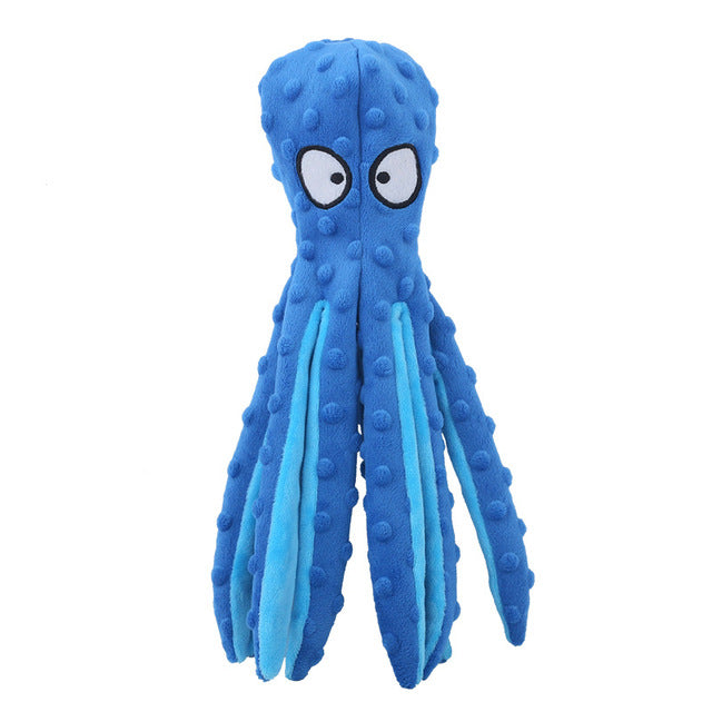 Interactive Bite-resistant Plush Octopus Pet Toy Wear for Art Thou