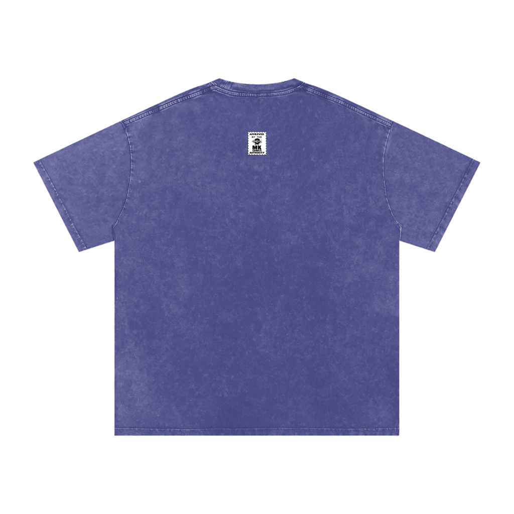 Maneater - Snow Washed Oversized Cotton T-Shirt Fine Art Of MK
