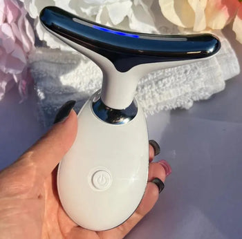Beauty Facial Massager, 7 Color Wavy Acne Beauty Microcurrent Facial Device Skin Firming for Face Neck Beauty Device, Wear for Art Thou