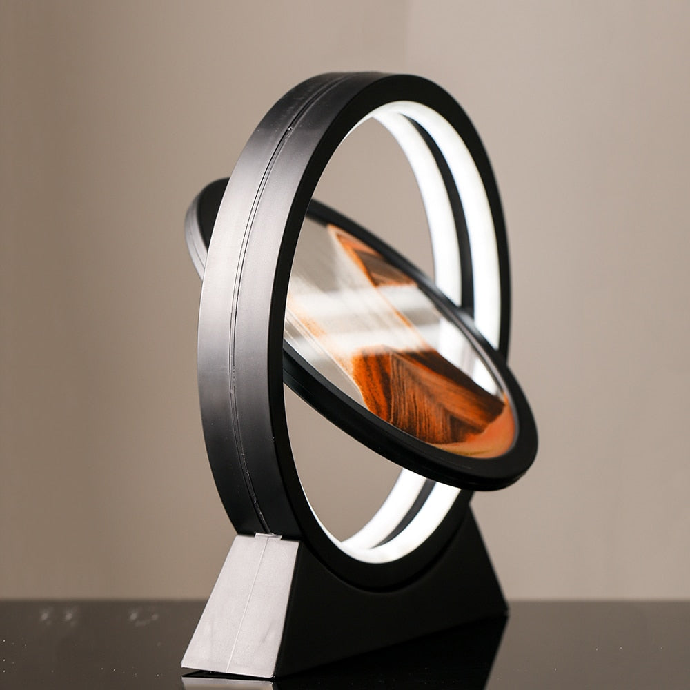 Moving Sand Art Landscape Table Lamp Wear for Art Thou