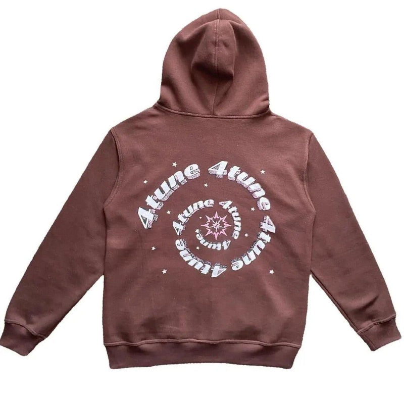 Star Printed Zip Up Hoodies Wear for Art Thou