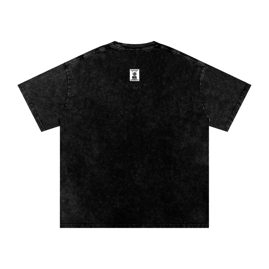 Maneater - Snow Washed Oversized Cotton T-Shirt Fine Art Of MK