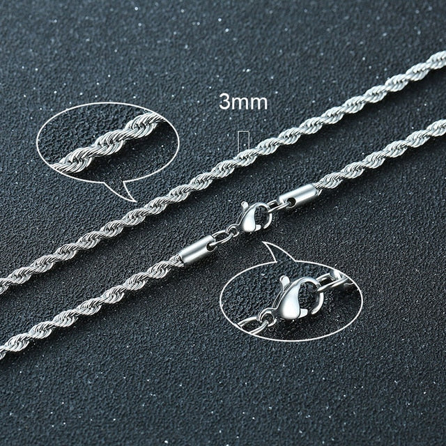 Twisted Rope Figaro Necklaces Wear for Art Thou
