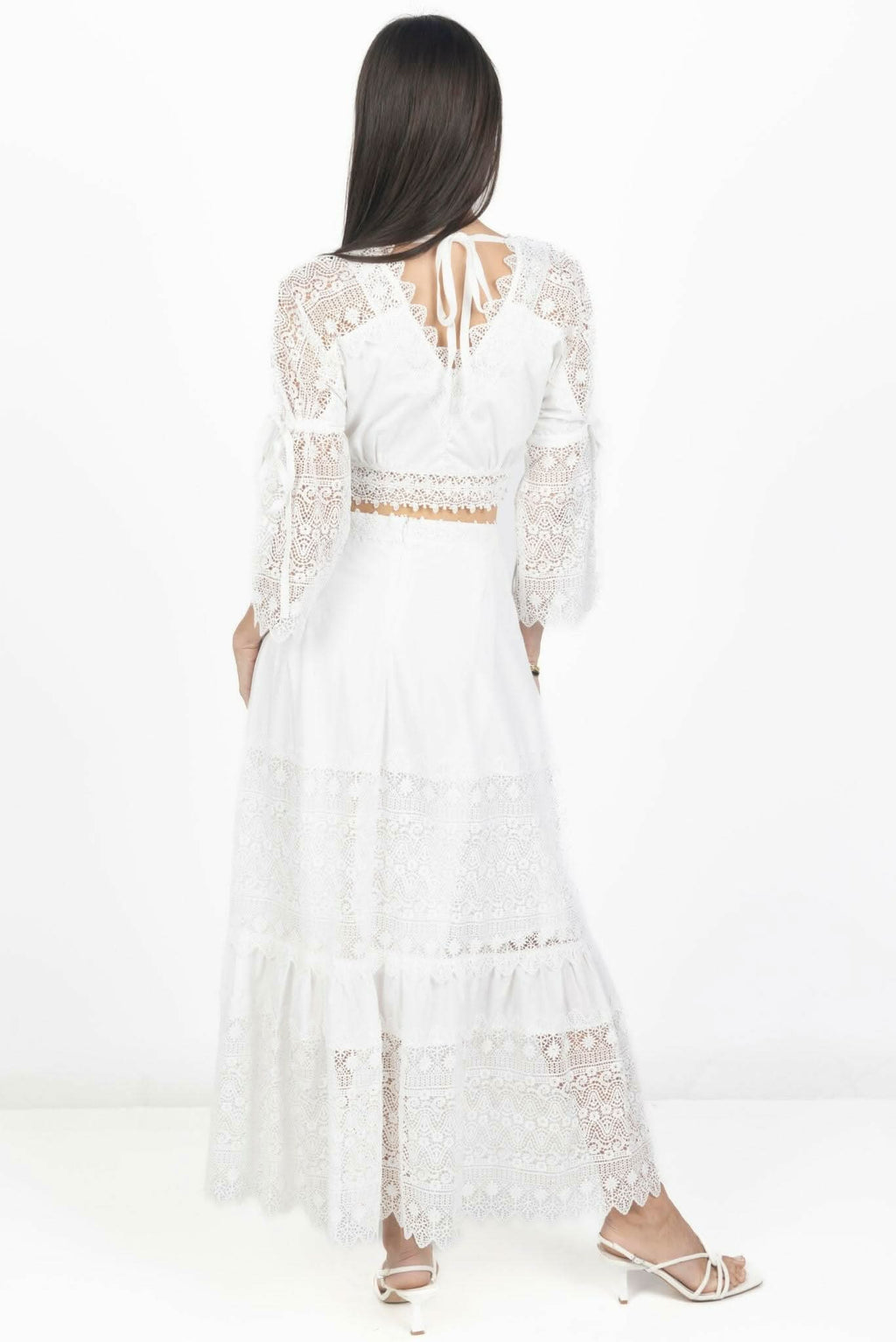 Emily Guipure Lace Top & Maxi Skirt Set Akalia