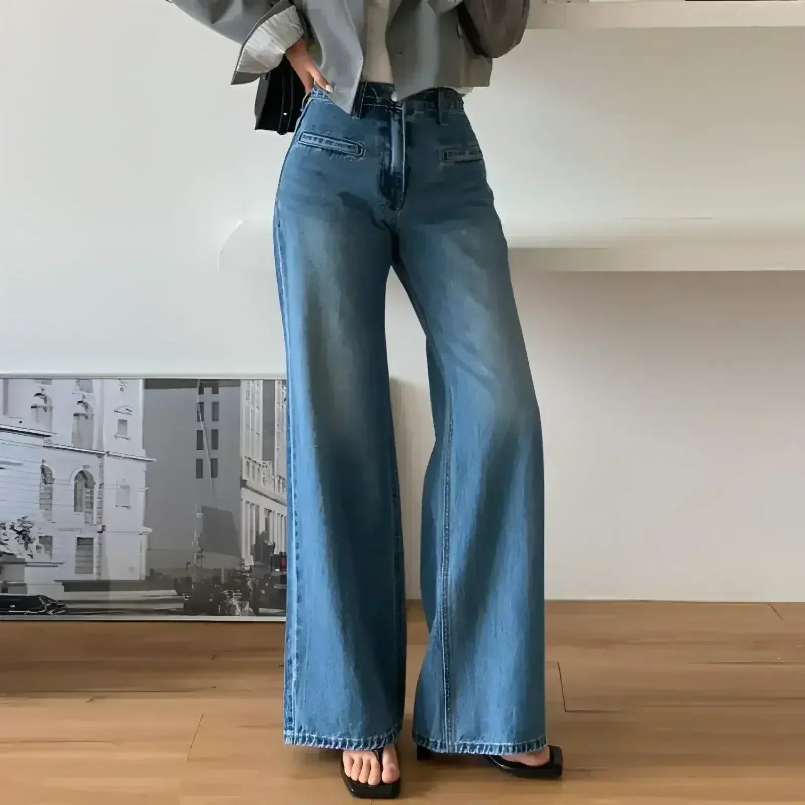 Retro High Waist Slimming Jeans Women Femstylo