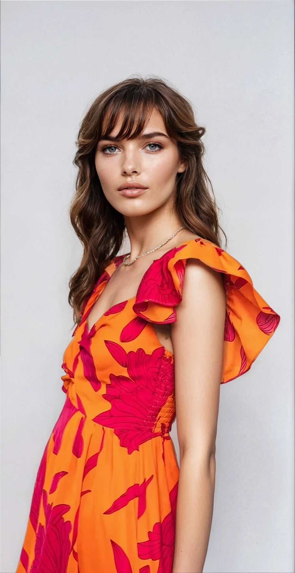 Vibrant Fire Floral High Low Maxi Dress Fitkitty Culture Athleisure Wear, Yoga Wear & Women's Clothing