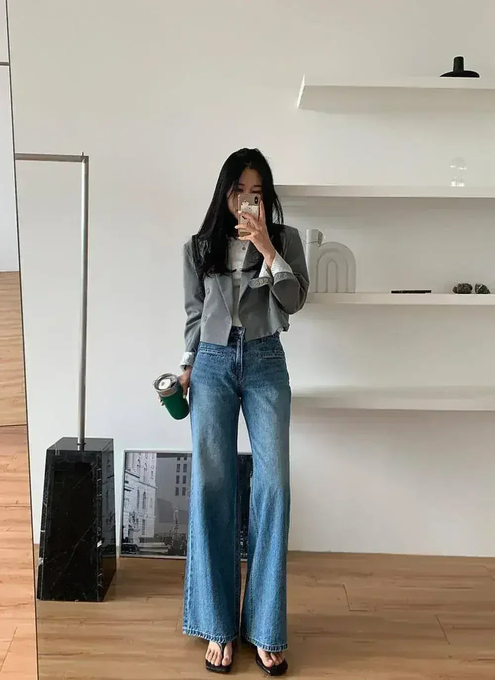 Retro High Waist Slimming Jeans Women Femstylo
