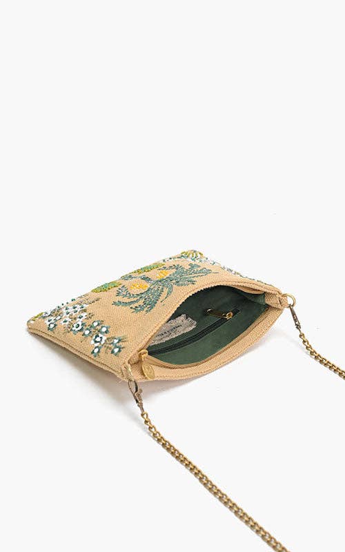 Desert Oasis Embellished Clutch – Luxe Handwoven Jacquard Fitkitty Culture Athleisure Wear, Yoga Wear & Women's Clothing