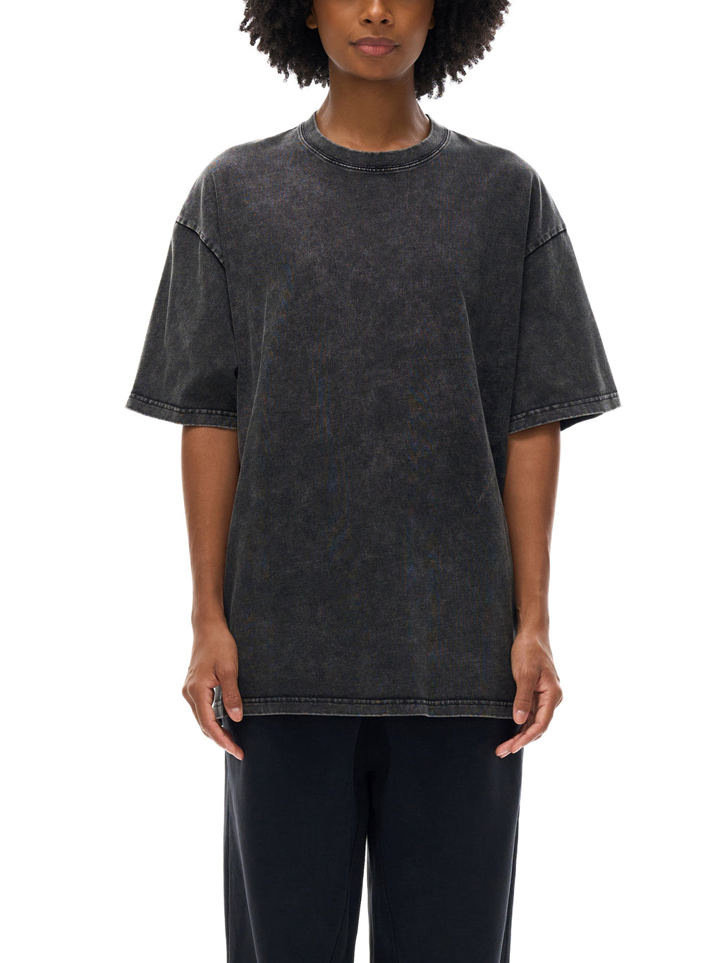 Electric Feel - Snow Washed Oversized Cotton T-Shirt Fine Art Of MK