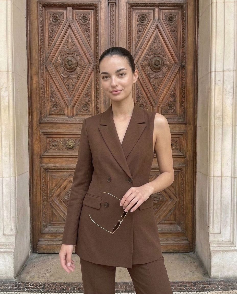Julie One Shoulder Blazer Akalia