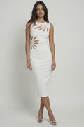 Kiara Laser-Cut Floral Dress Akalia