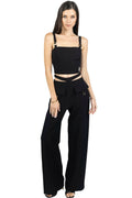 Kim Mid-Rise Women Trousers With Side Buckels Akalia