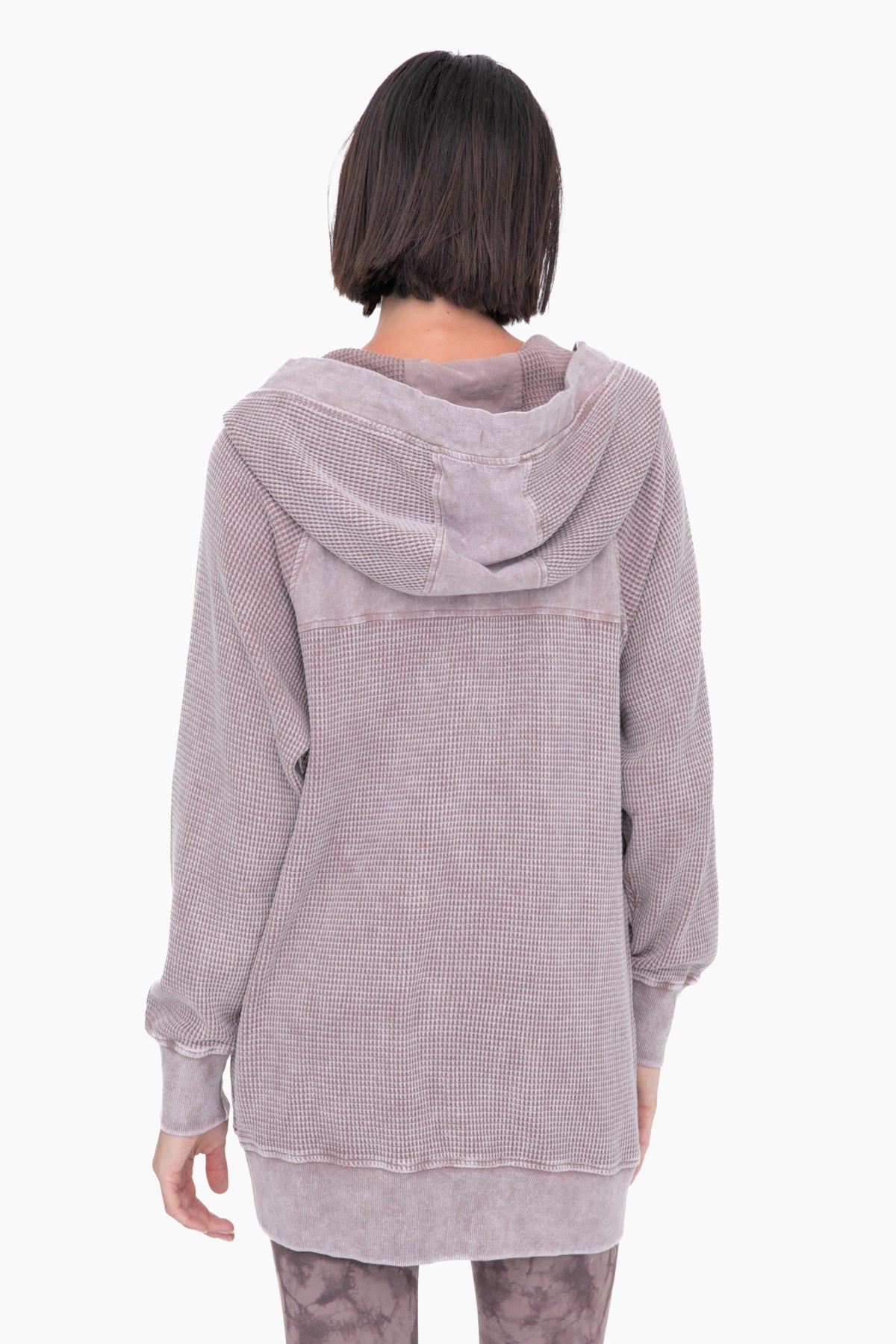 Oversized Waffle Knit Zip-Up Hoodie Fitkitty Culture Athleisure Wear, Yoga Wear & Women's Clothing