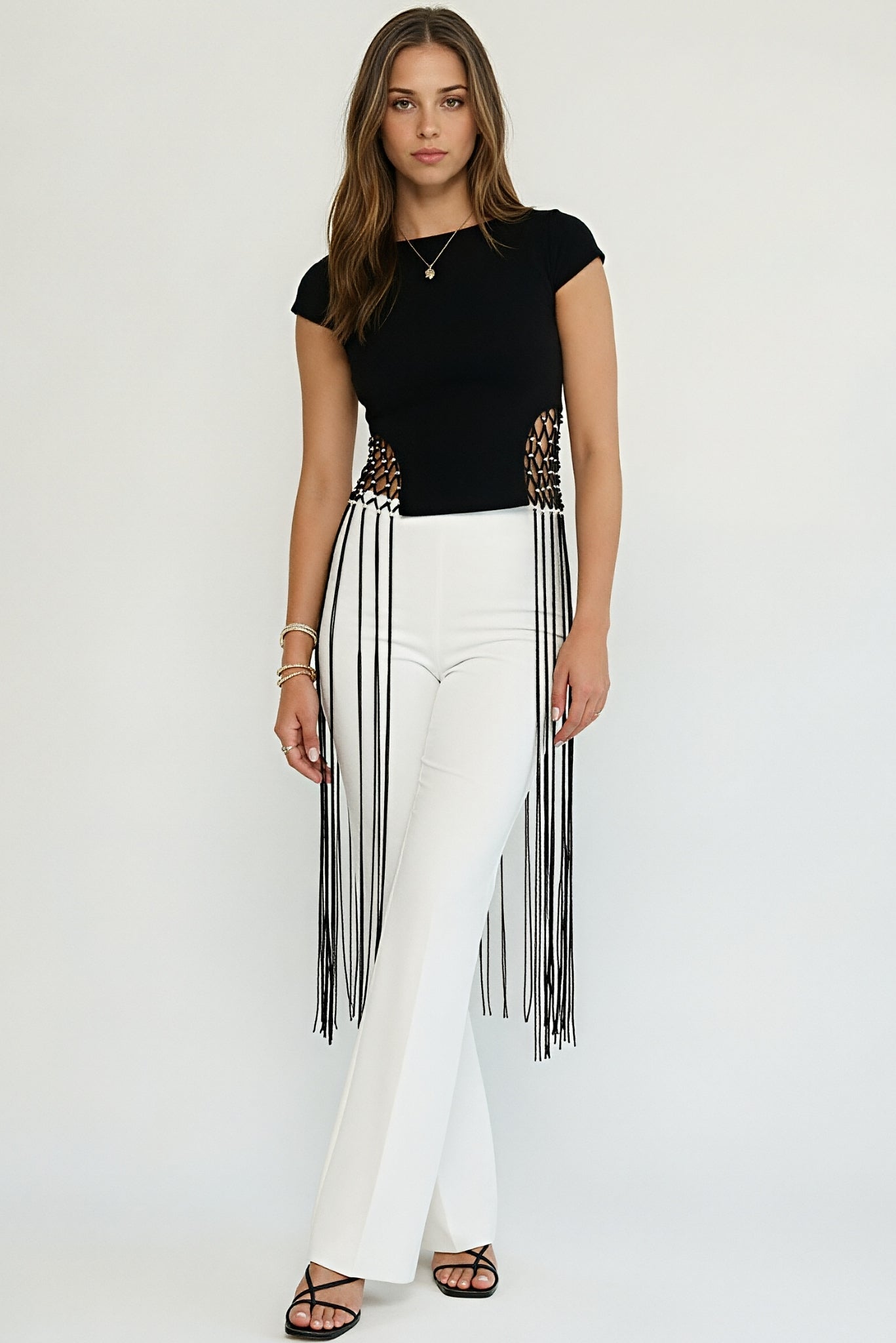 Leona Trouser Wide Leg White Akalia