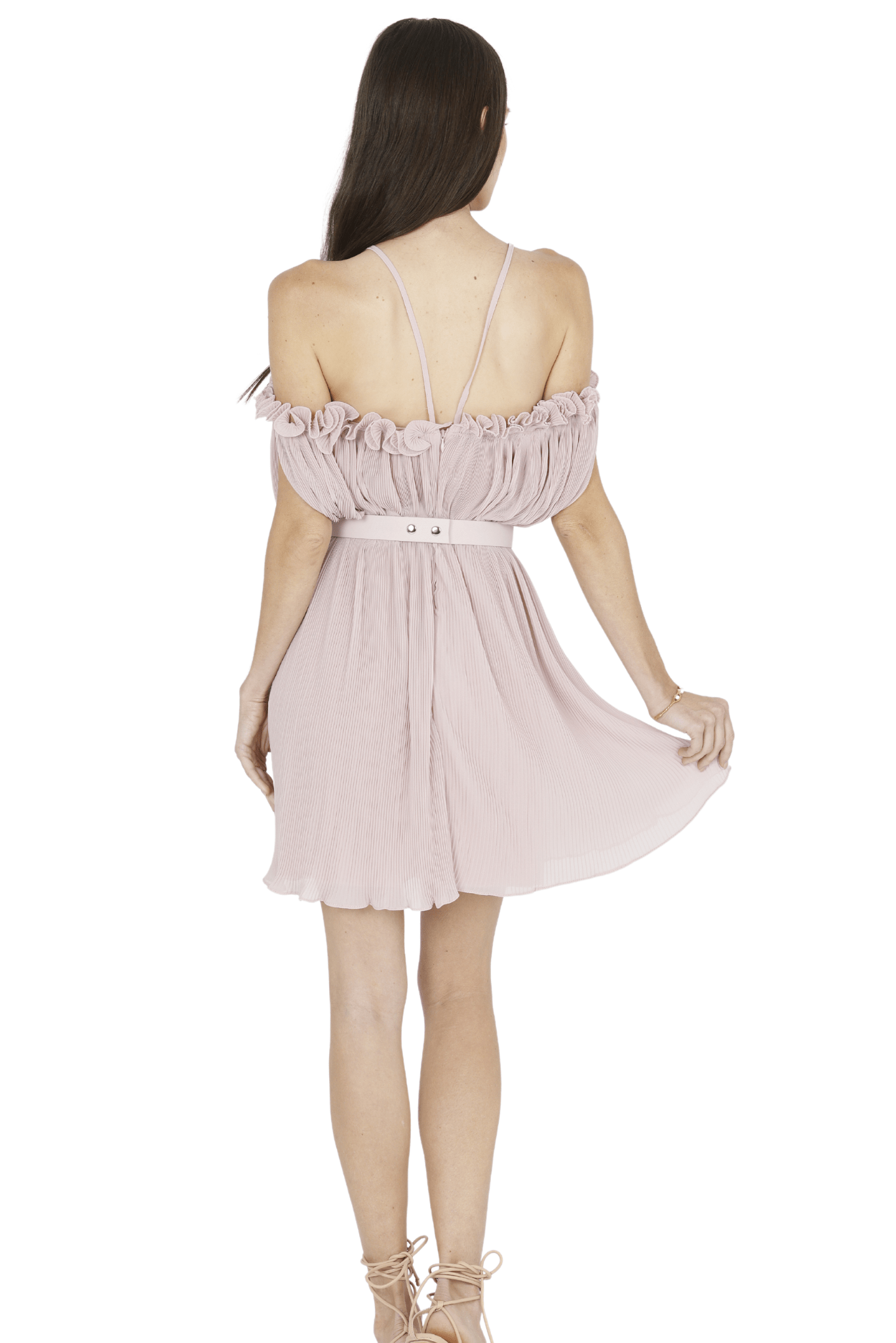 Oriella Sleeveless Mini Dress (Pink) Akalia