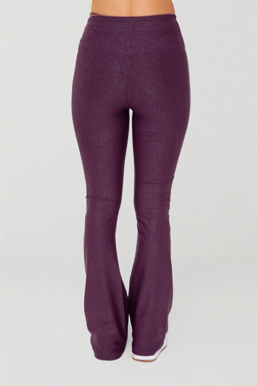 Luxe Edge Leather-Look Crossover Flare Leggings Fitkitty Culture Athleisure Wear, Yoga Wear & Women's Clothing