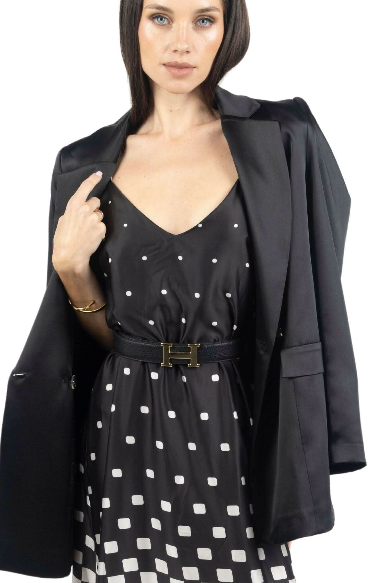 Tania Women Blazer with Gold Color Buttons Akalia