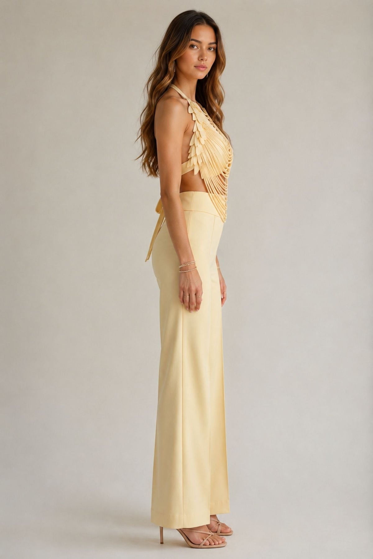 The Aurelia Draped Petal Halter Top Akalia