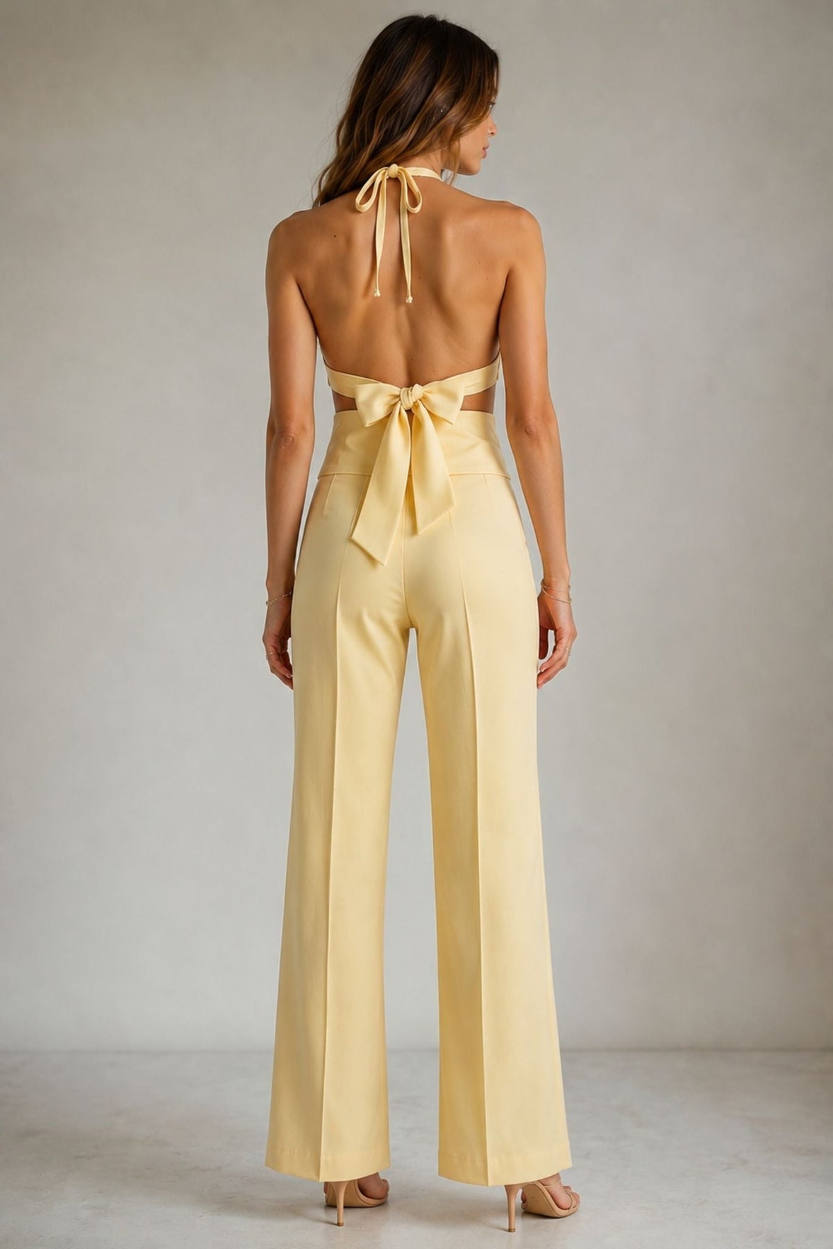 The Aurelia Draped Petal Halter Top Akalia