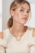Waterproof 18K Gold and Diamond Maillon Link Necklace Akalia
