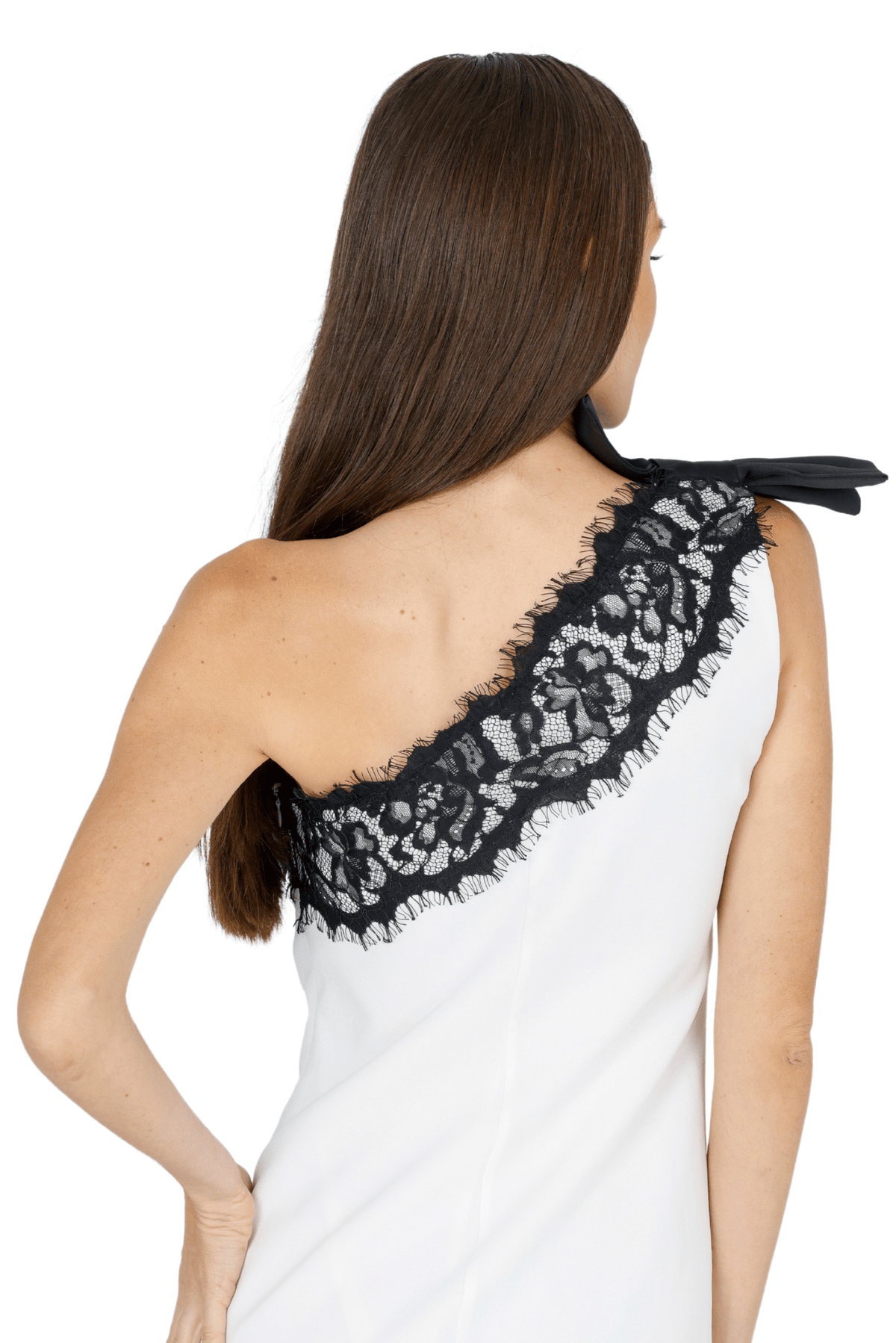 Zeena One Shoulder Lace Mini Dress Akalia